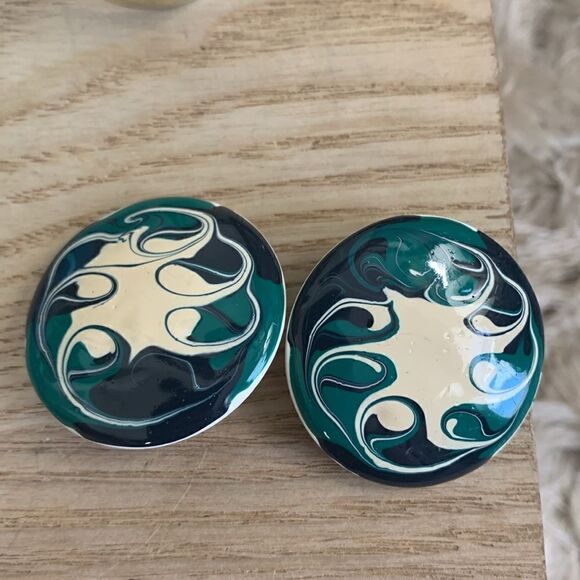 Vintage 80's Style Costume Jewelry Post Earrings Bundle Of Nine Pairs - Picture 3 of 17